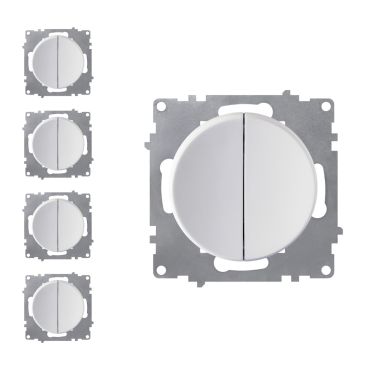 5x Serienschalter Set - weiß