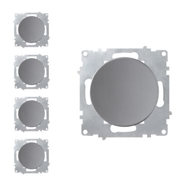 5x Ein-Aus-Lichtschalter Set - grau
