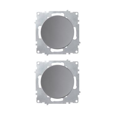 2х Ein-Aus-Lichtschalter Set - grau