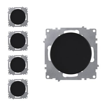 5x Ein-Aus-Lichtschalter Set - schwarz