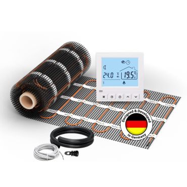 Wandheizmatten WARMON CLASSIC LIGHT 100 W/m² inkl. Thermostat weiß