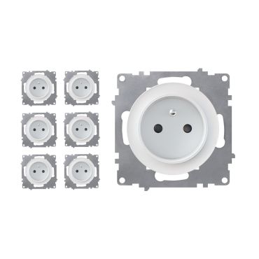 7x Schuko-Steckdosen Set, E-Typ