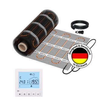 Wandheizmatten WARMON CLASSIC LIGHT 100 W/m² inkl. Thermostat weiß