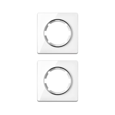 2х Garda Glas- Abdeckrahmen Set - weiß