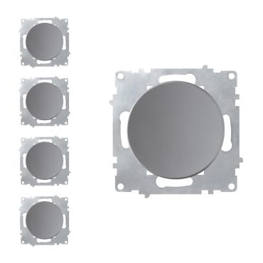 5x Ein-Aus-Lichtschalter Set - grau