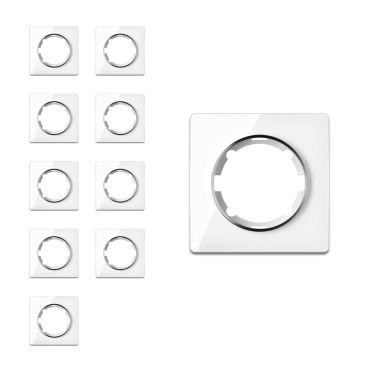 10x Garda Glas- Abdeckrahmen Set - weiß