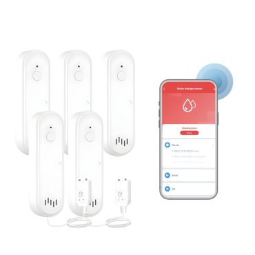 5x Stahlmann AquaPro W25 WiFi Wassermelder mit externem Sensor