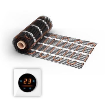 Heizmatte WARMON ULTRA 200 W/m² mit WiFi-Thermostat OKE-25 Touch und Garda Abdeckrahmen
