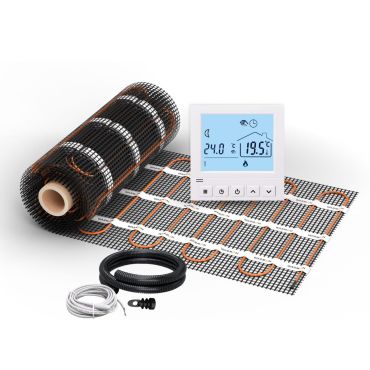 Heizmatte WARMON ULTRA 200 W/m²  inkl. digital Thermostat TS 50 weiß