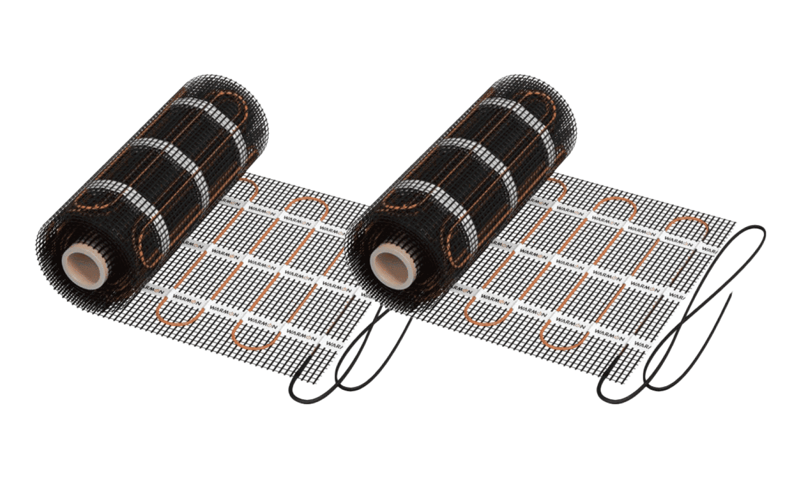 Anschluss von zwei Heizmatten für die elektrische Fußbodenheizung