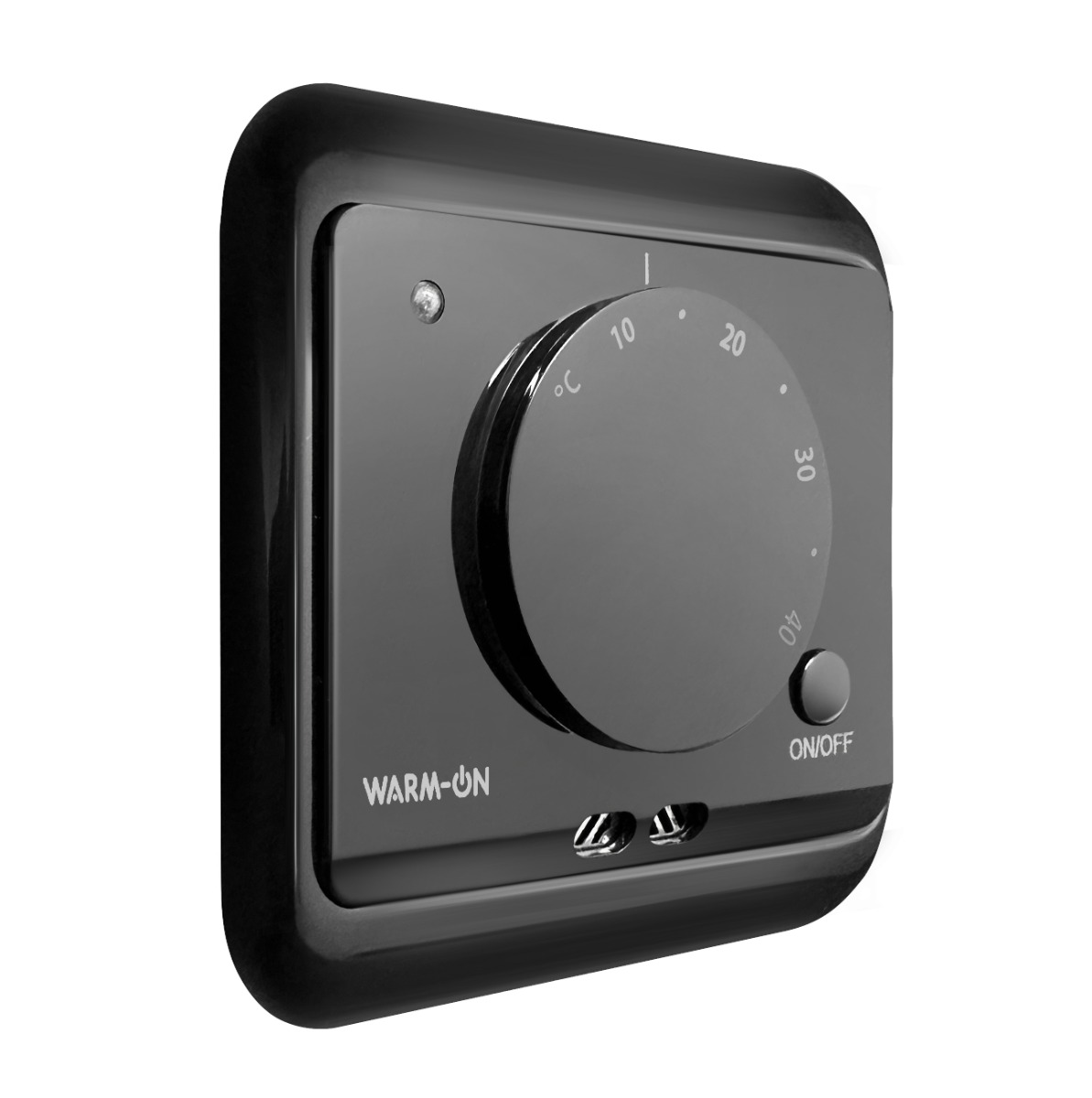 WARMON Temperaturregler, Thermostat AC3082H analog schwarz für elektrische Fußbodenheizung