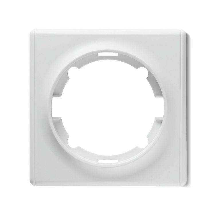 Glas-Abdeckrahmen für Lichtschalter, Steckdose 1fach, Unterputz, matt-  antifingerprint, weiß